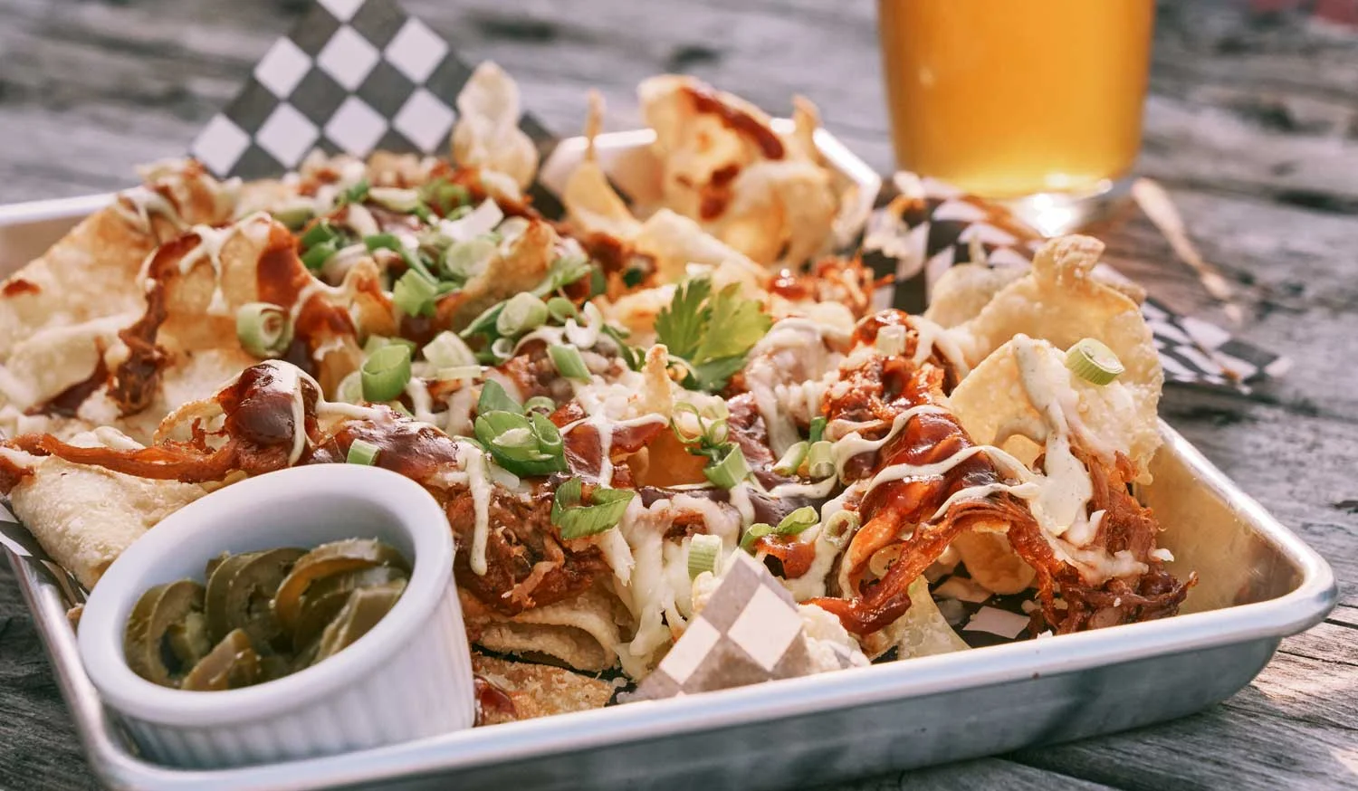 Wonton Nachos at the Ottawa River Barn Pub